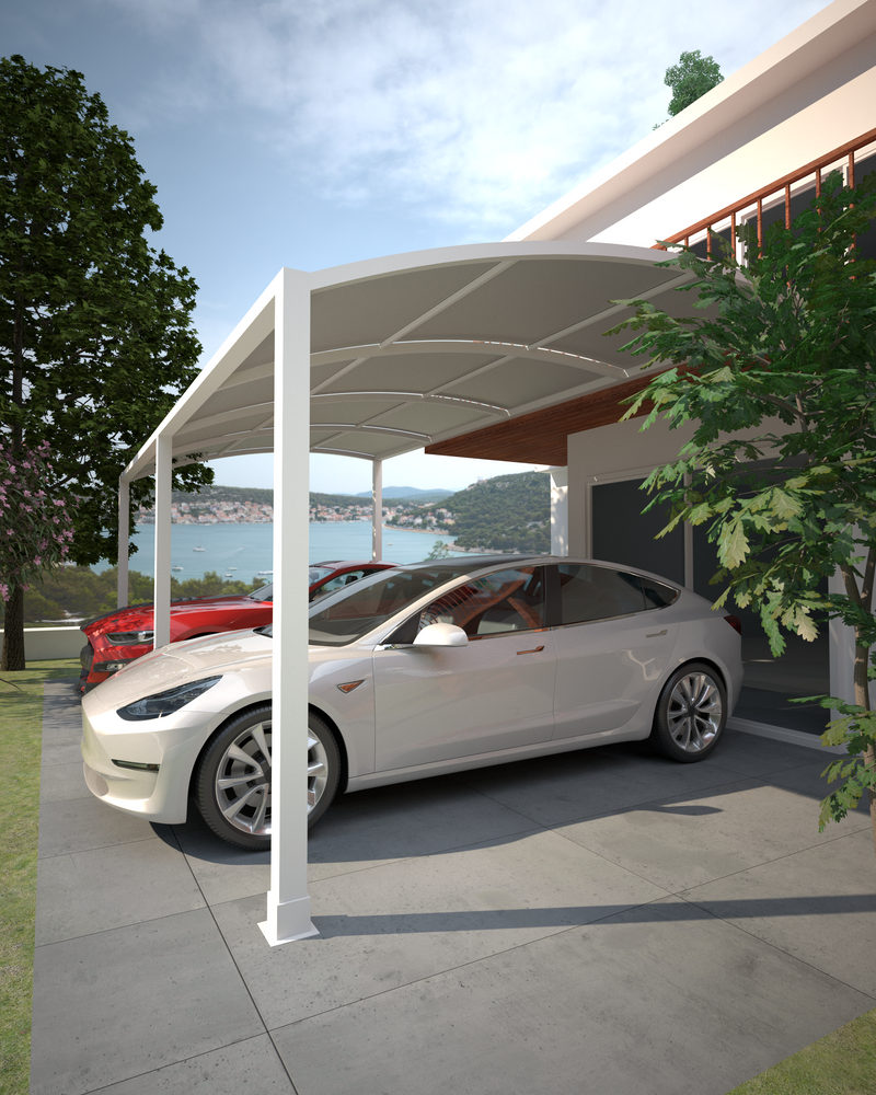 Arched carport